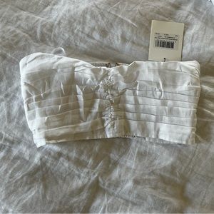 NWT DISSH Bonnie White Sweetheart Crop Top Sz 10 AUS / 8 US - Matching Skirt